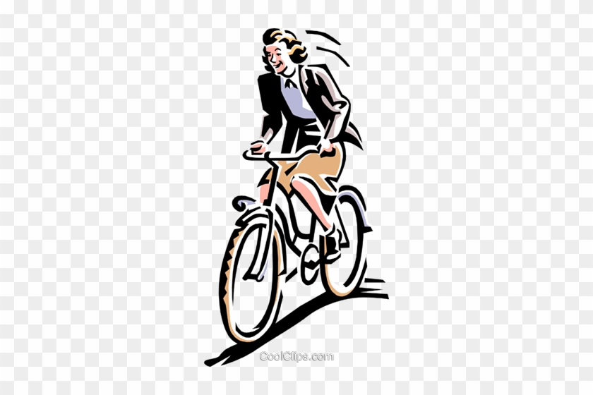 Old-fashioned Bike Riding Royalty Free Vector Clip - Clip Art #1342074