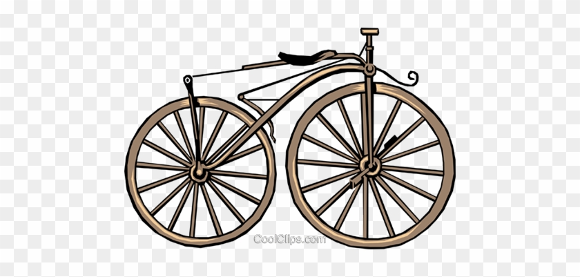 Old Fashioned Bicycle Royalty Free Vector Clip Art - Old Fashion Bicycles #1342076