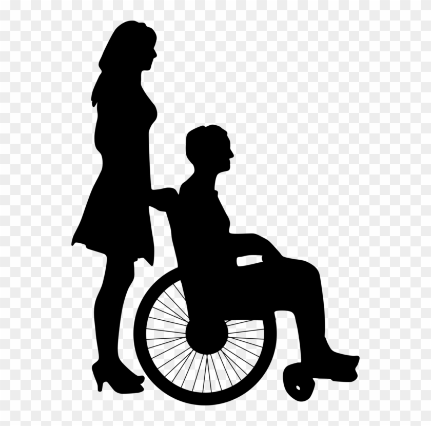 Wheelchair Accessible Van Disability Old Age Silhouette - Person In Wheelchair Clipart #1342079