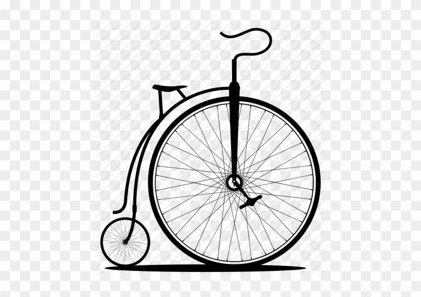 Cycle Vector Old Clip Art Black And White Download - Penny-farthing #1342081