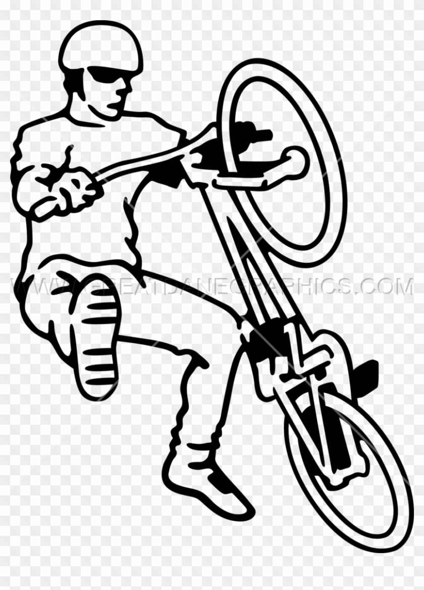 Bmx Trick Drawing Clipart Bmx Bike Clip Art - Bmx Tricks Biking Drawing #1342086