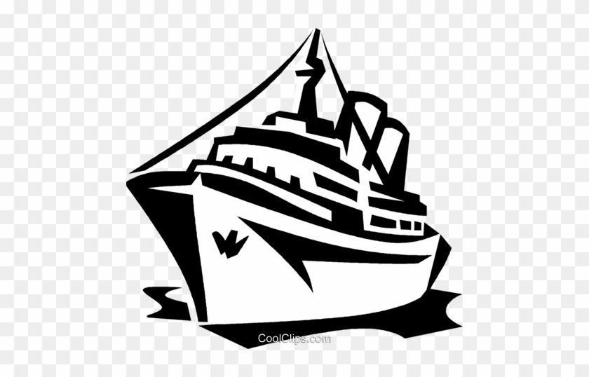 Cruise Ship Royalty Free Vector Clip Art Illustration - Cruise Ship Clip Art #1342112