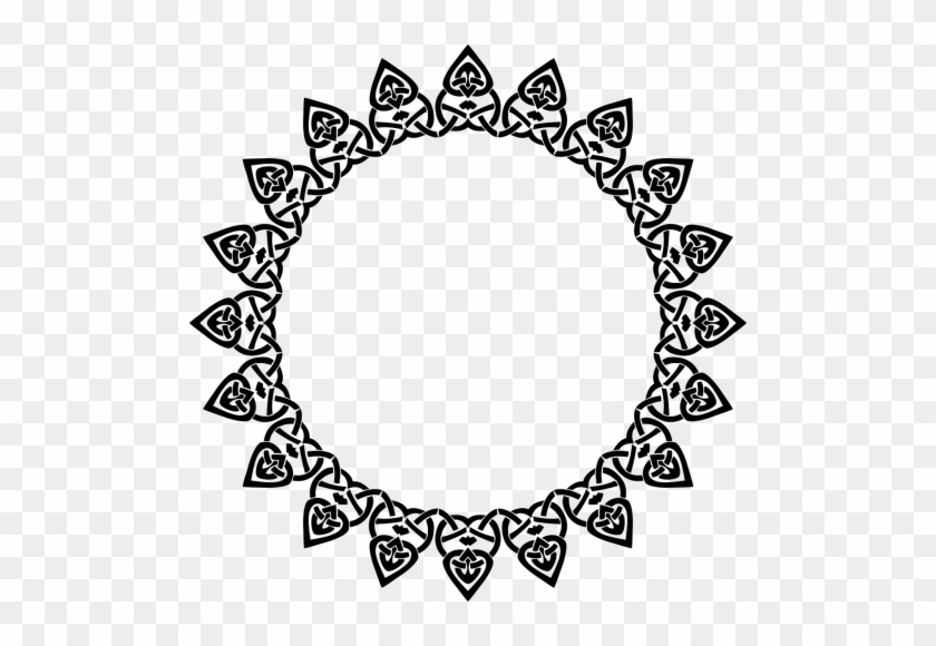 Frame,celtic Knot - Black And White Border Design Circle #1342144
