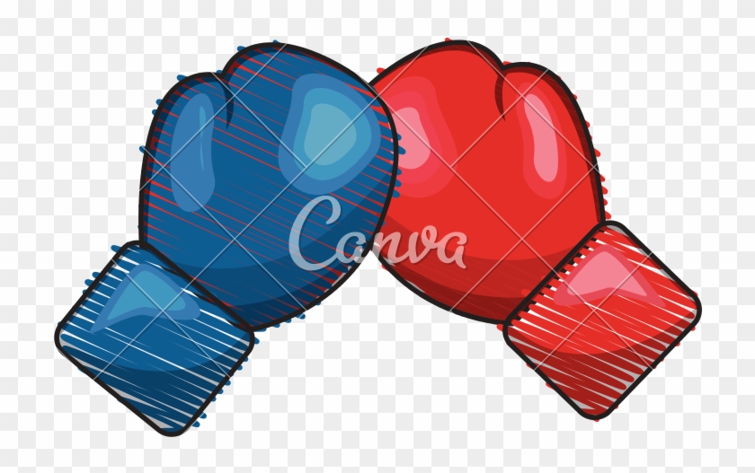 Color Boxing Gloves Icon - Boxing #1342156