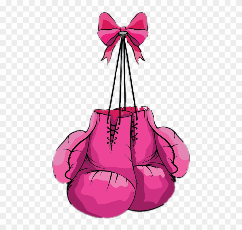 Pink Boxing Gloves Rectangular Mouse Pad #1342163