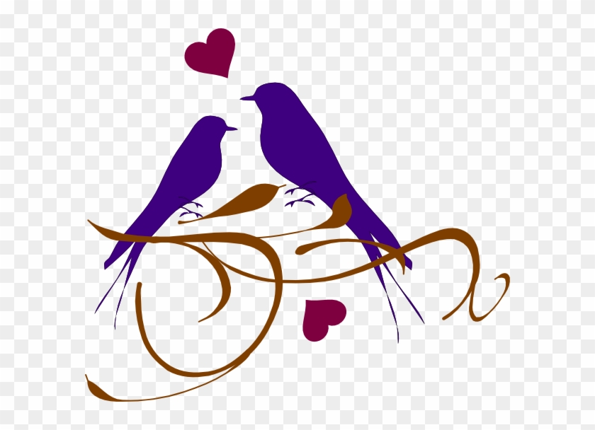 Clip Art - Love Birds Blue Clipart #1342206