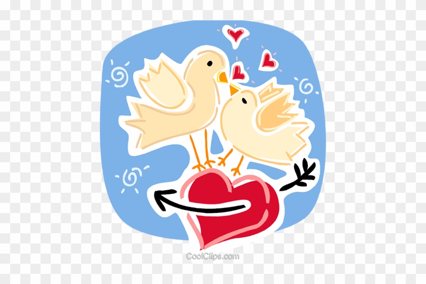 Love Birds Royalty Free Vector Clip Art Illustration - Illustration #1342210