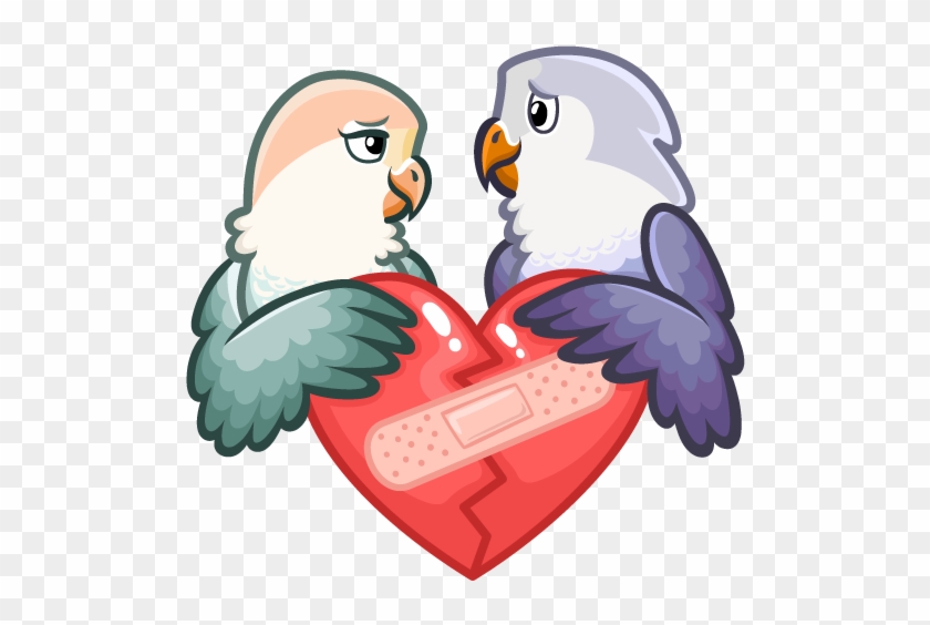 Vk Sticker Lovebirds - Стикеры Неразлучники Пнг #1342222