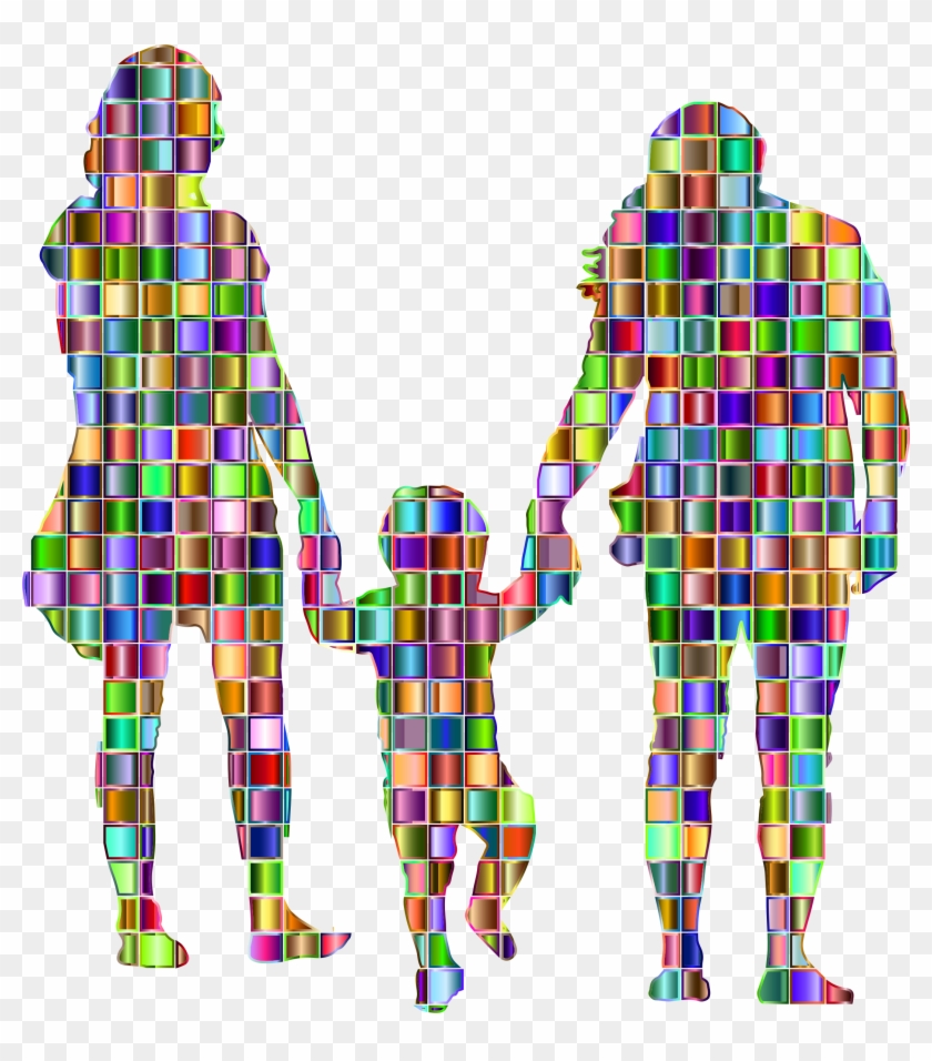 Mosaic Child Art Family Mother - Mosaico De La Familia #1342236