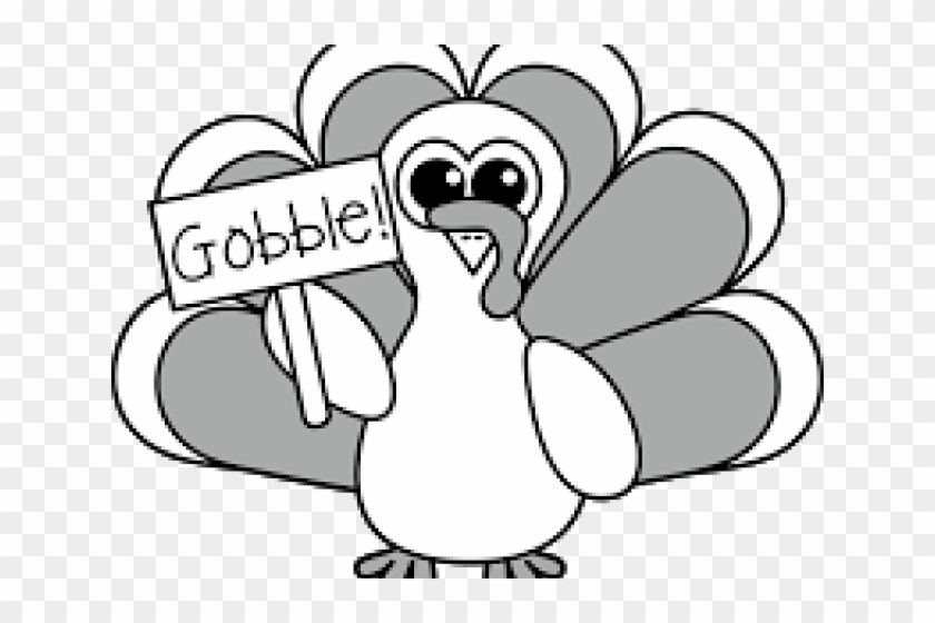 Clipart, Turkey Clipart Black And White 19 Black And - Turkey Black And White Cute #1342253