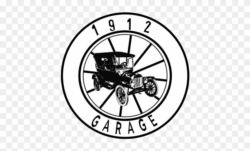 Is Your Ford Ready For 1912 Garage® At Schmit Bros - Retro Old Car Vinyl Wall Art Decal (black) #1342291