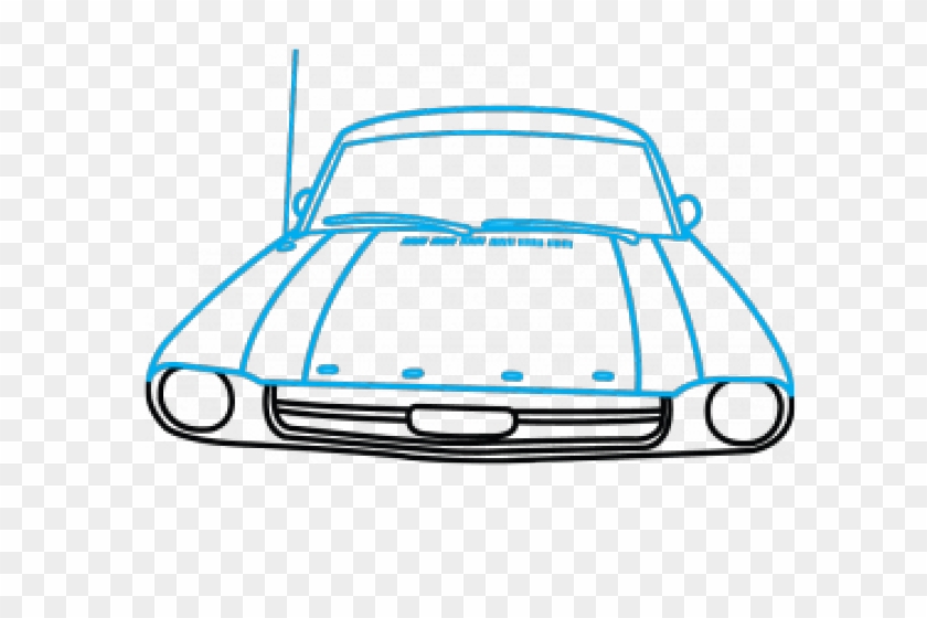 Ford Clipart Blue Mustang - Drawing #1342298