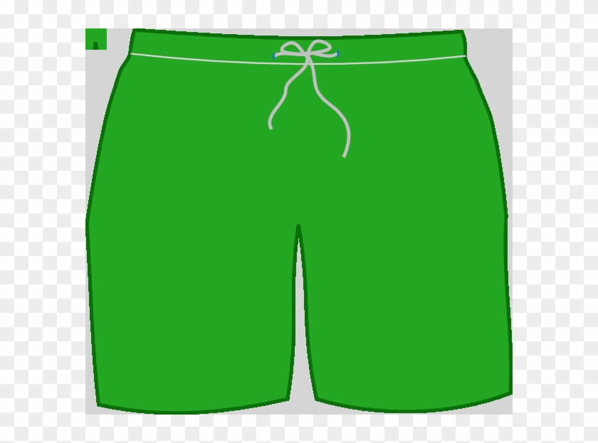 Green Swim Shorts Clip Art At Clker Swim Trunks Clipart - Shorts #1342324