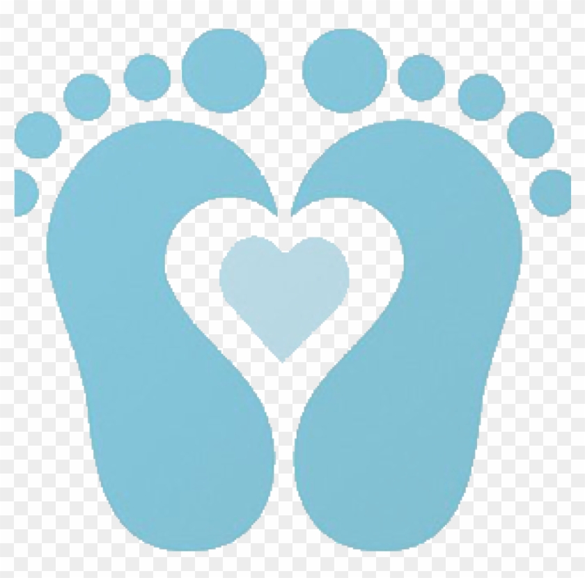 Baby Footprints Clipart Ba Footprint Clip Art Clipartsco - Baby Feet With Heart Clip Art #1342349