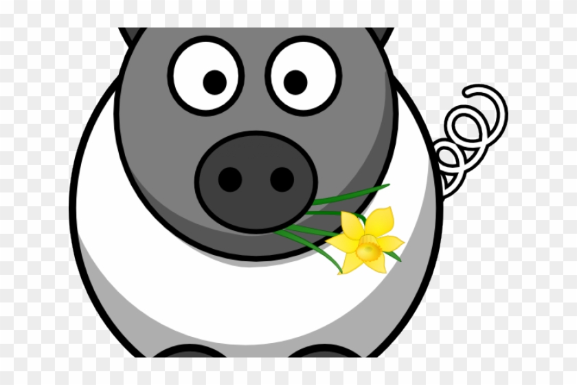 Sheep Clipart Pig - Simple Animals Drawings #1342350