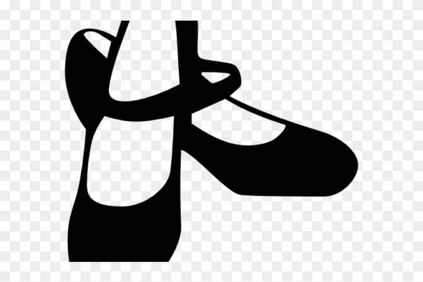 Clipart Shoes Black And White #1342357