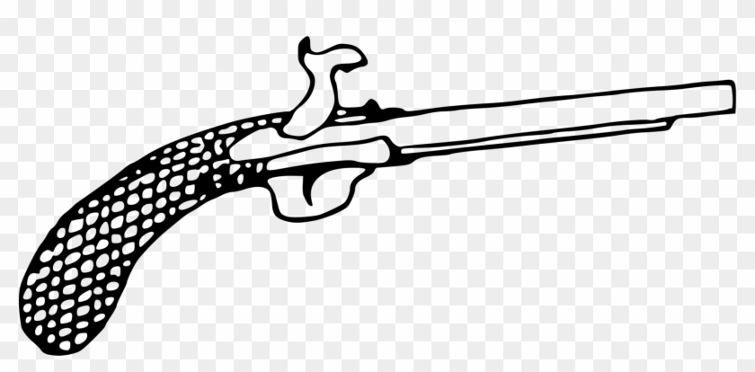 Flintlock Pistol Firearm Rifle - Flintlock Pistol Clipart Transparent #1342374