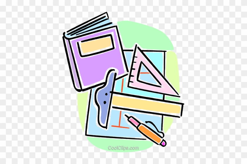 School Supplies Royalty Free Vector Clip Art Illustration - School Supplies Royalty Free Vector Clip Art Illustration #1342383