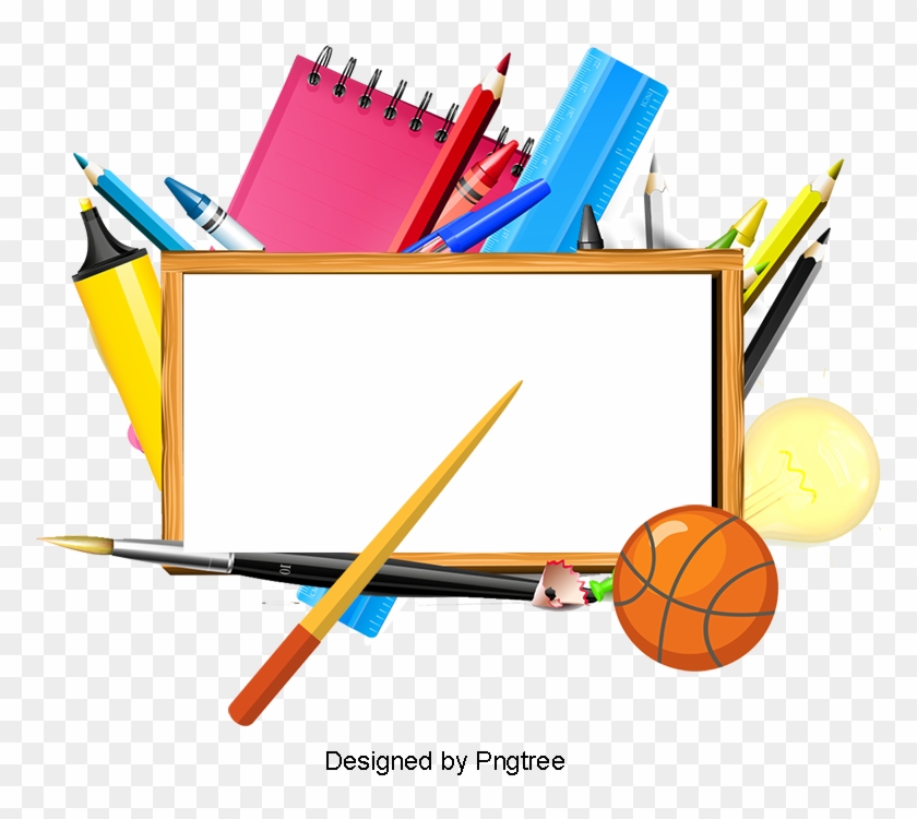 Background Of School Supplies, School Clipart, Ppt, - School #1342386