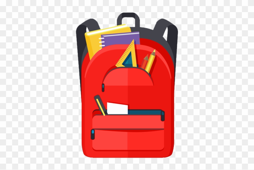 Backpack Filled With School Supplies - Notebook In The School Bag #1342391