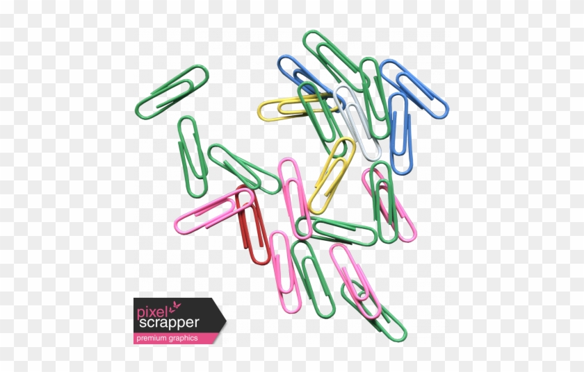 Scattered Paper Clips - Digital Scrapbooking #1342392