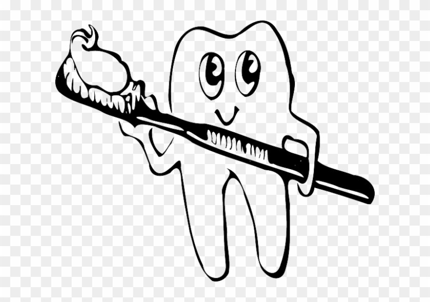 Toothpaste Hacks - Tooth Brush Clip Art Black And White #1342433