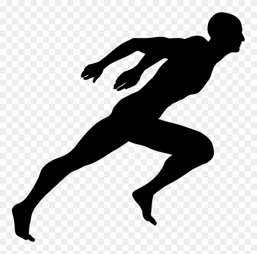 All Photo Png Clipart - Man Sprinting Silhouette #1342619