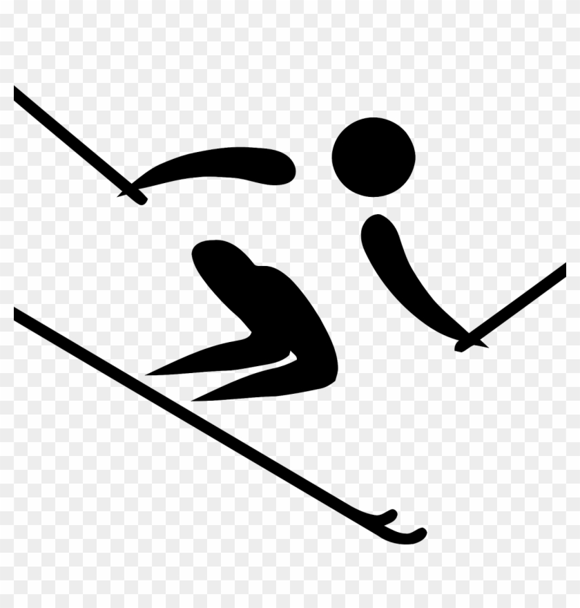 Ski Pictogram Clipart Winter Olympic Games Alpine Skiing - Alpine Skiing Olympic Symbol #1342621