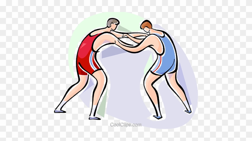 Wrestling Royalty Free Vector Clip Art Illustration - Illustration #1342761