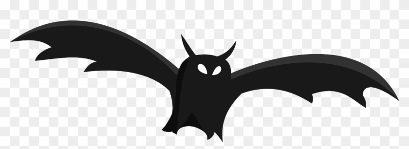 Bat Silhouette Black - Bats Clipart Png #1342828