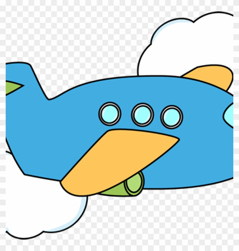 Airplane Clipart Cute Airplane Airplane Flying Through - Clip Art #1342834