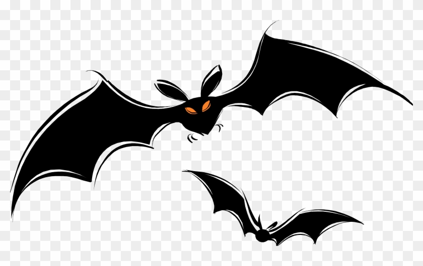 Pin Flying Bats Clipart - Acrostic Poems About Halloween #1342839
