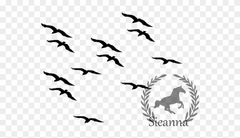 Blackbird Clipart Flying - Png Flying Bird Clipart Black And White #1342857