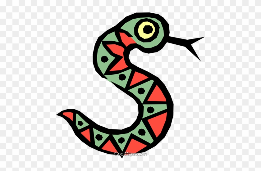 Worm Or Snake Royalty Free Vector Clip Art Illustration - Snakes #1342875