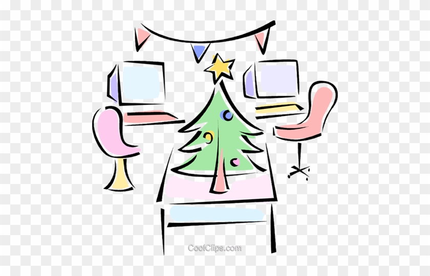 Christmas Office Party Royalty Free Vector Clip Art - Christmas Day #1342978