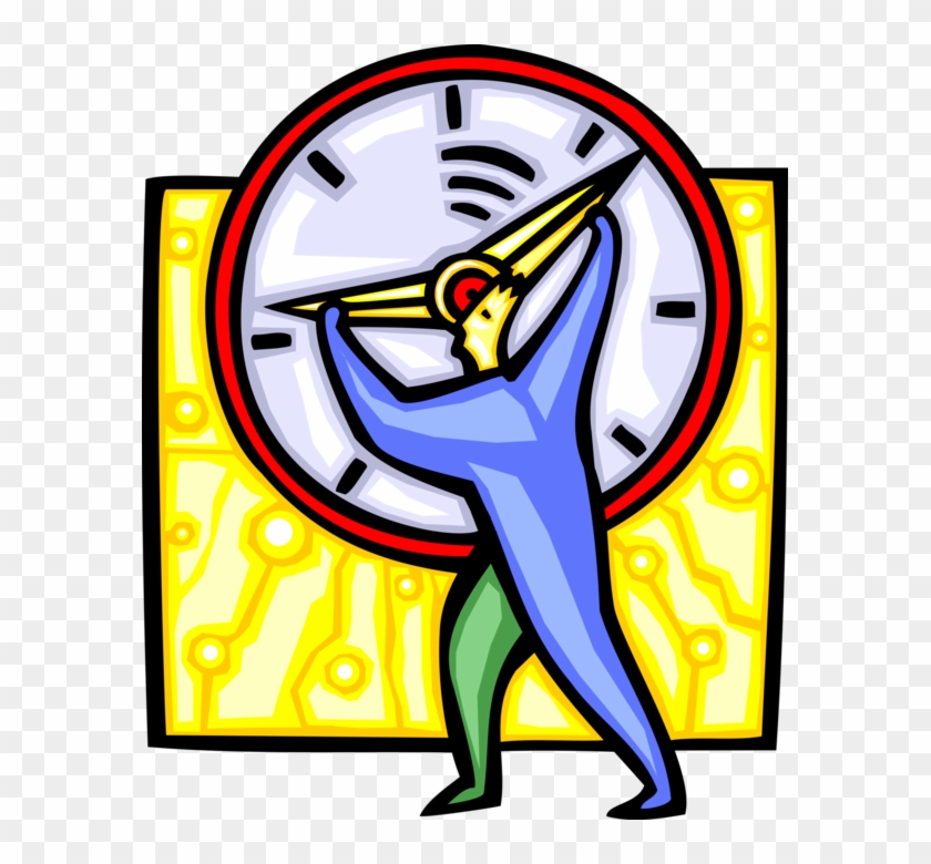 Vector Illustration Of Turning Back Time By Changing - Out Of Time #1343068