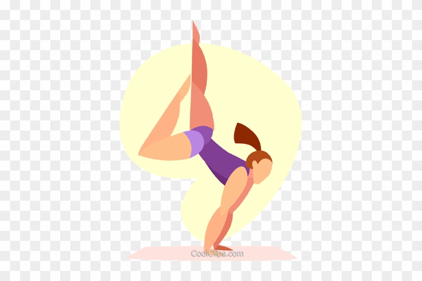 Gymnast Performing The Floor Routine Royalty Free Vector - Photograph #1343130