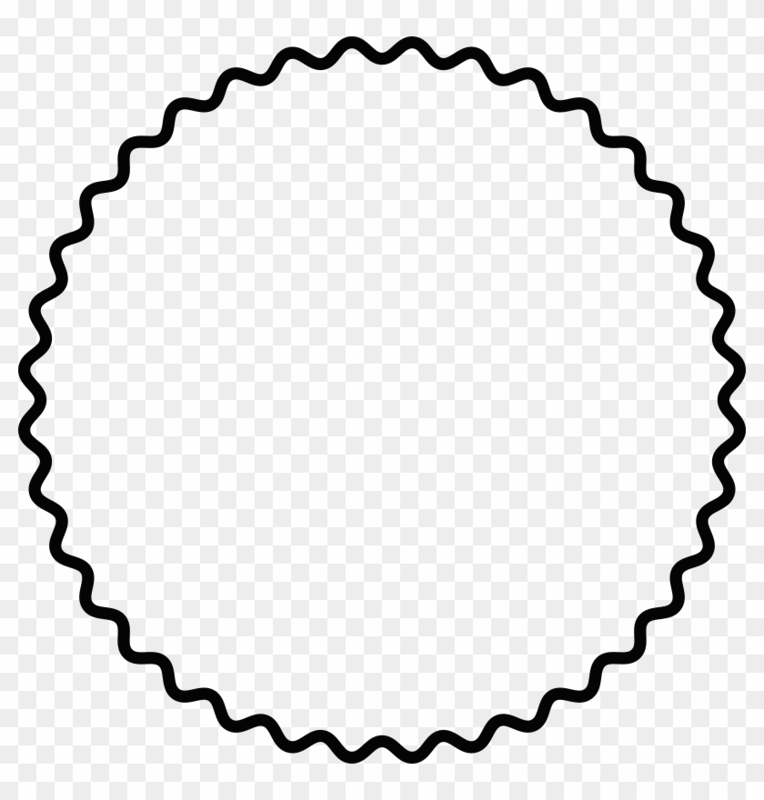 Frame Clipart Scallop - White Circle Scallop Png #1343214