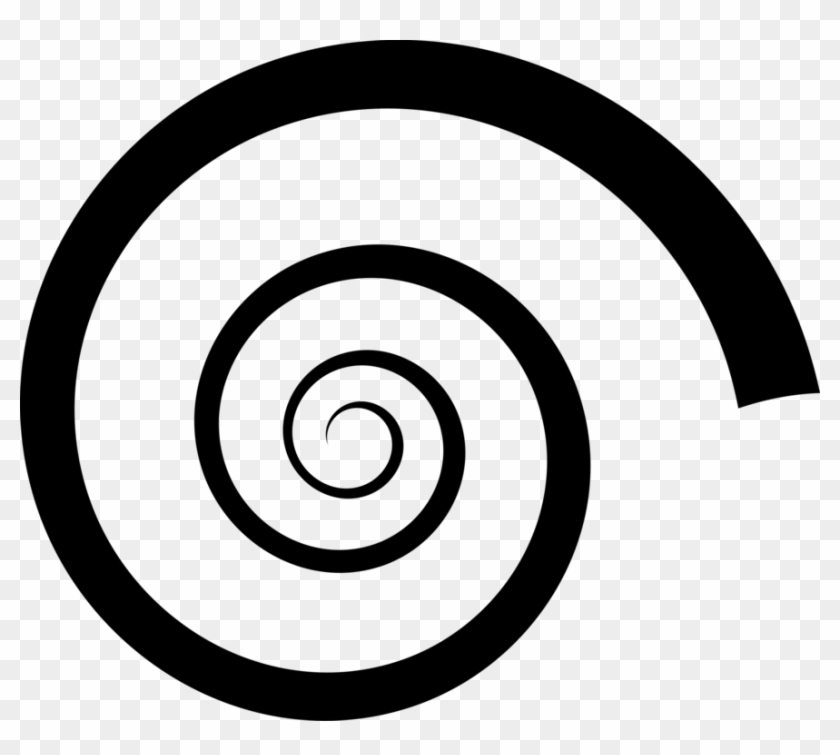 Spiral Silhouette Line Description Curve - Vetor Espiral Png #1343300
