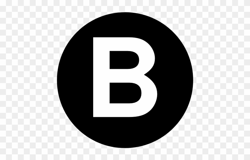 White Letter B Clip Art At Clker - Linked In Icon Round Png #1343309
