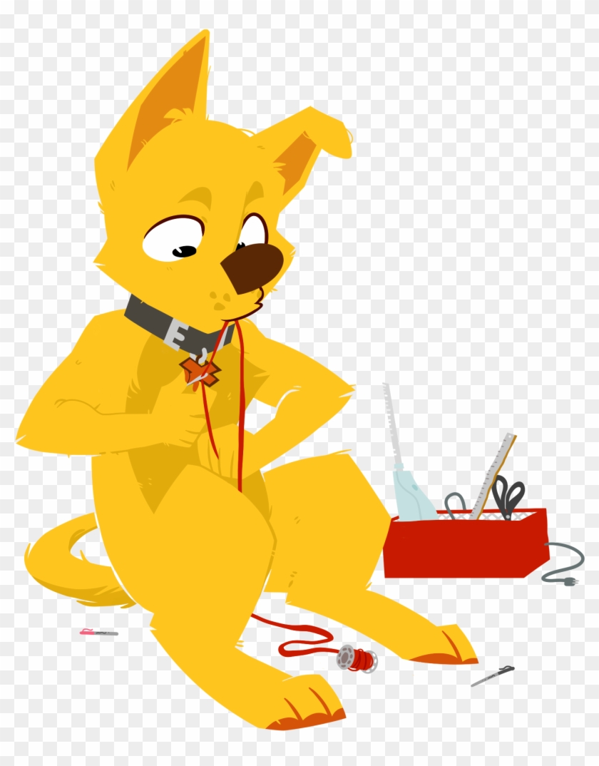 Crafty Pup - Cartoon #1343348