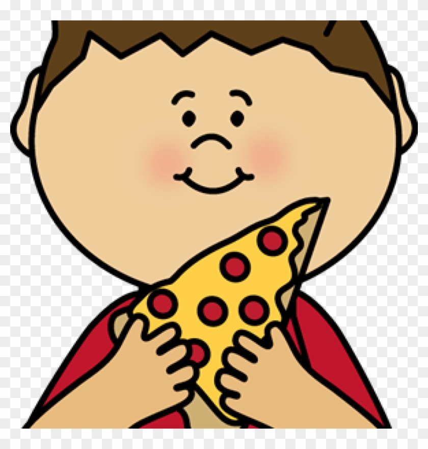 Eating Pizza Clipart Boy Eating Pizza Postacie Do Opisania - Eating Pizza For Coloring #1343360