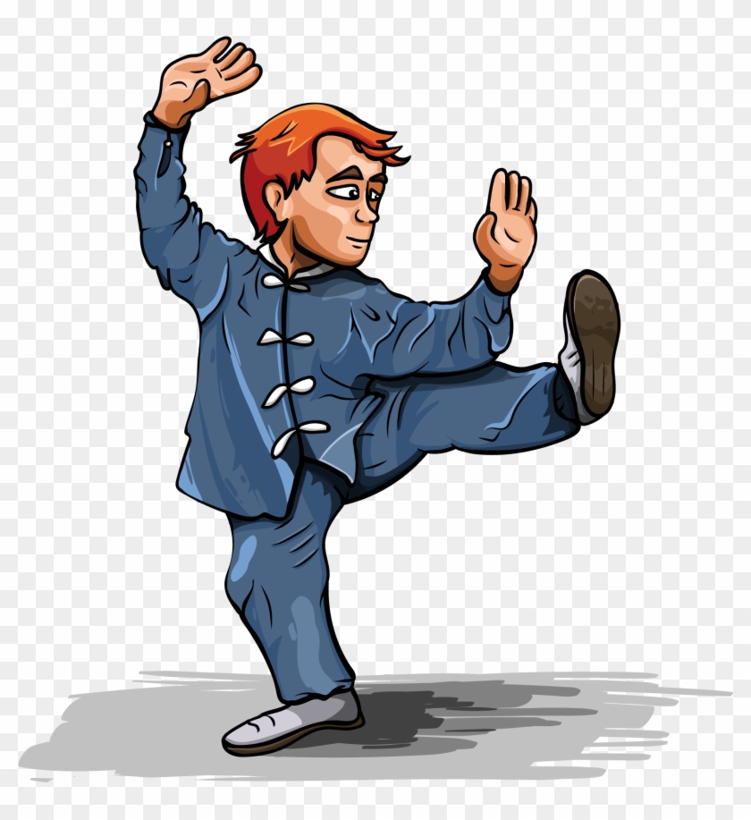 Taichi Young Man - Tai Chi Cartoon #1343367