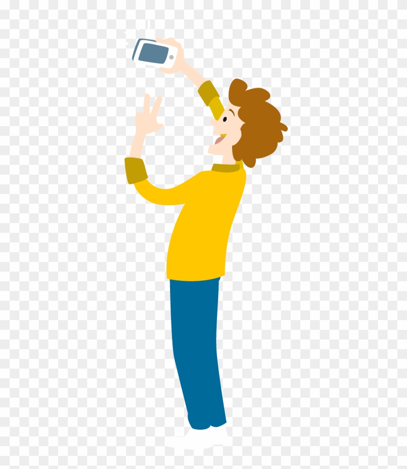 Portfolio Designshop Page Cartoon Young Man Take - People Take Photo Cartoon #1343378