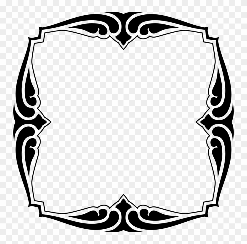 Picture Frames Decorative Borders Silhouette Decorative - Decorative Art Frame #1343423