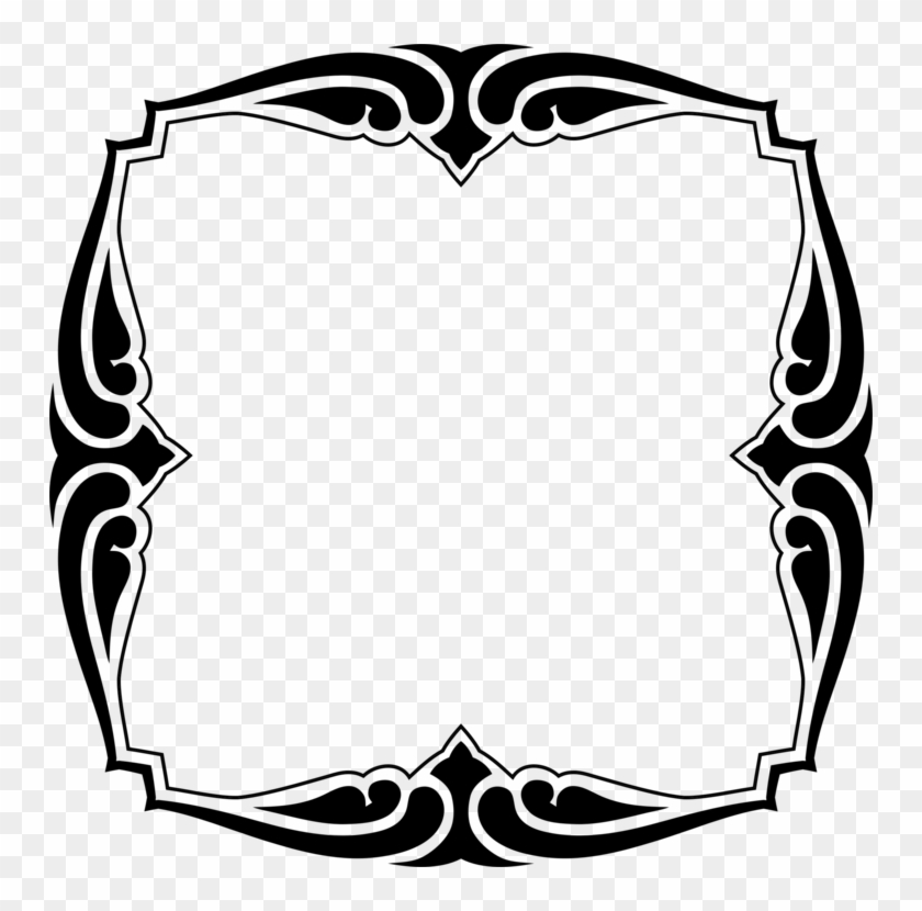 Picture Frames Decorative Borders Silhouette Decorative - Decorative Art Frame #1343423