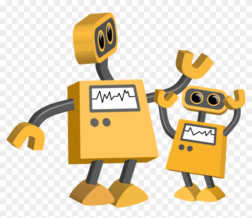 Big And Little Robots - Transparent Background Robot Clipart Png #1343488