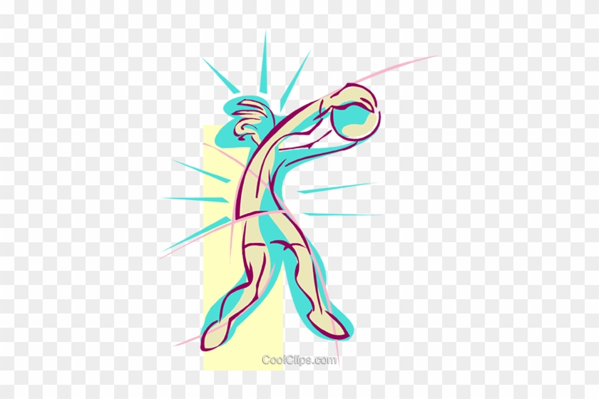 Volleyball Player Royalty Free Vector Clip Art Illustration - Illustration #1343515