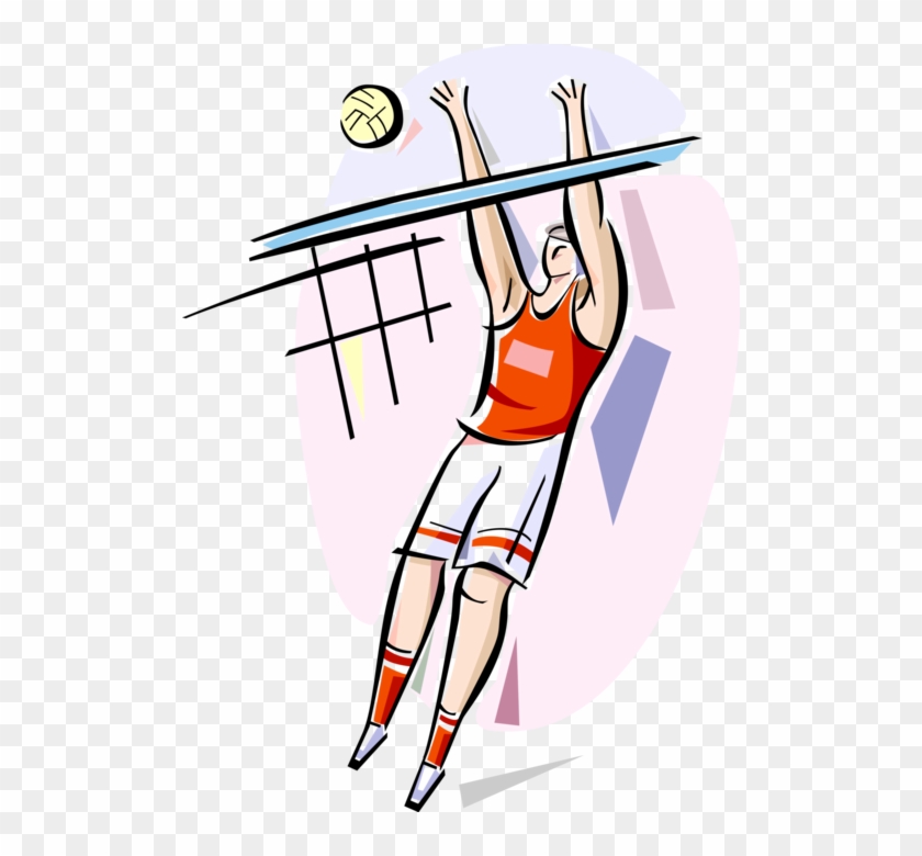 Vector Illustration Of Sport Of Beach Volleyball Player - Volleyball Player #1343520