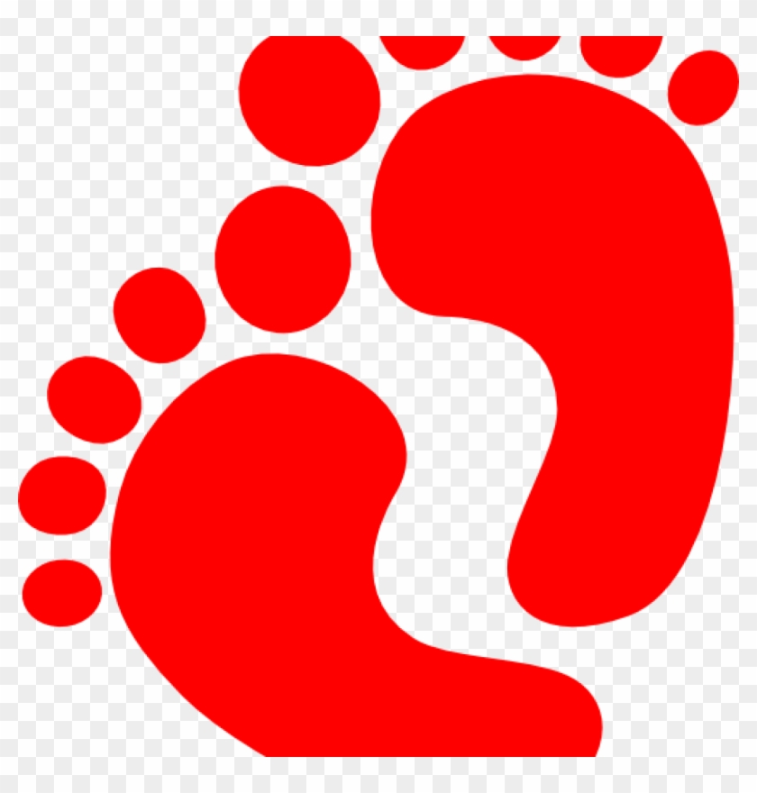 Baby Foot Clip Art Ba Foot Clip Art Ba Feet Peach Clip - Baby Feet Clip Art Red #1343592
